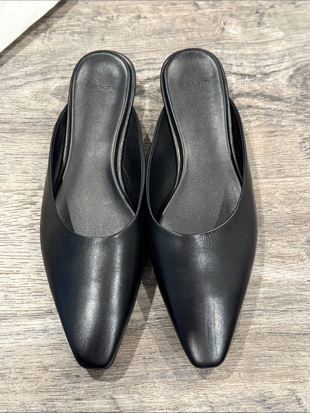 Vince Ana Mules Leather Slip On Shoes Size 38.5 US Women’s 8 - Picture 3 of 15